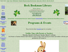 Tablet Screenshot of beckbookmanlibrary.org